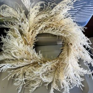 NEW with tag Cream Faux Floral Wreath